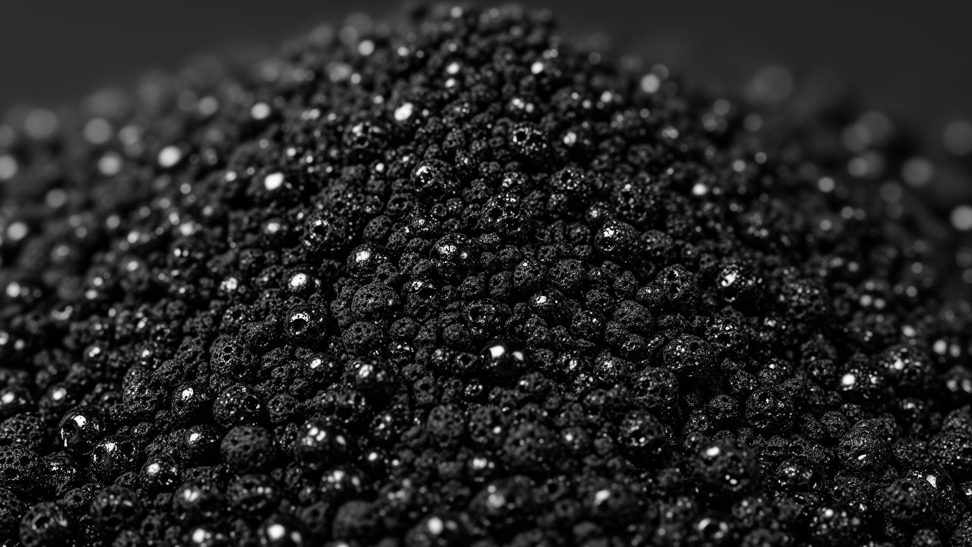 Finished activated carbon — granular ultra-porous material
