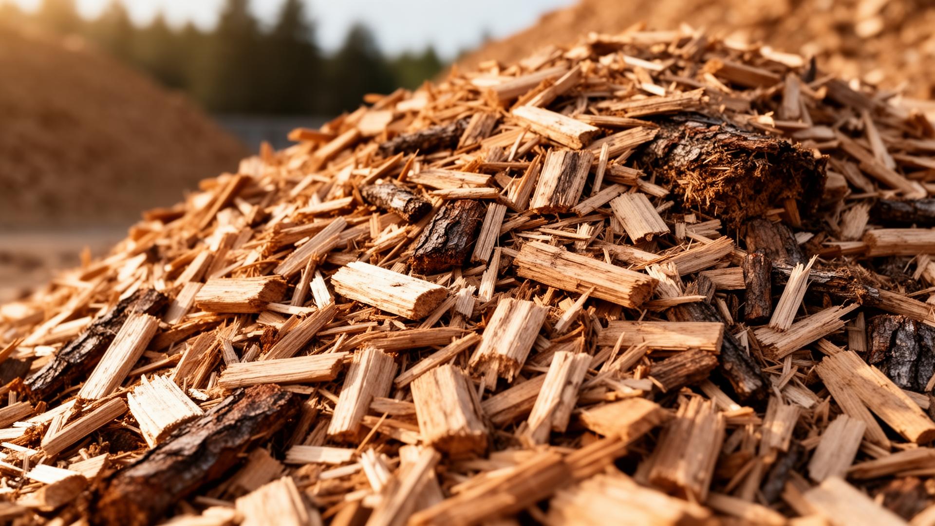 Wood biomass feedstock — sawmill logs and forestry residues
